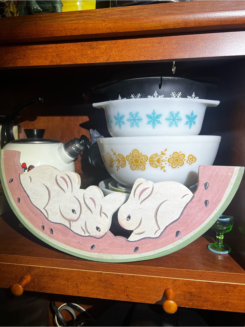 Bunnies Eating a Watermelon Wall decor